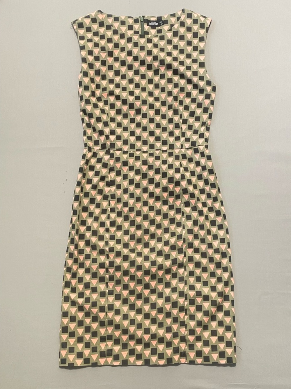 kate spade Cream, Olive & Blush Geometric Midi Dress